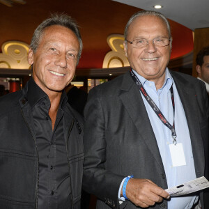 Daniel Moyne, Gérard Louvin - Backstage - Jean-Marie Bigard fête ses 60 ans au Grand Rex à Paris le 23 mai 2014.