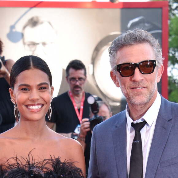 Vincent Cassel et sa femme Tina Kunakey - Red carpet du film "J'accuse" lors du 76ème Festival du Film de Venise, la Mostra à Venise en Italie le 30 Août 2019 
