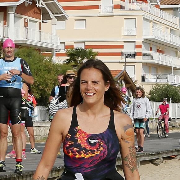Exclusif - Laure Manaudou organise et lance la 1er édition de sa course, la "Swimrun" à Arcachon. Le 23 juin 2019. © Patrick Bernard/Bestimage
