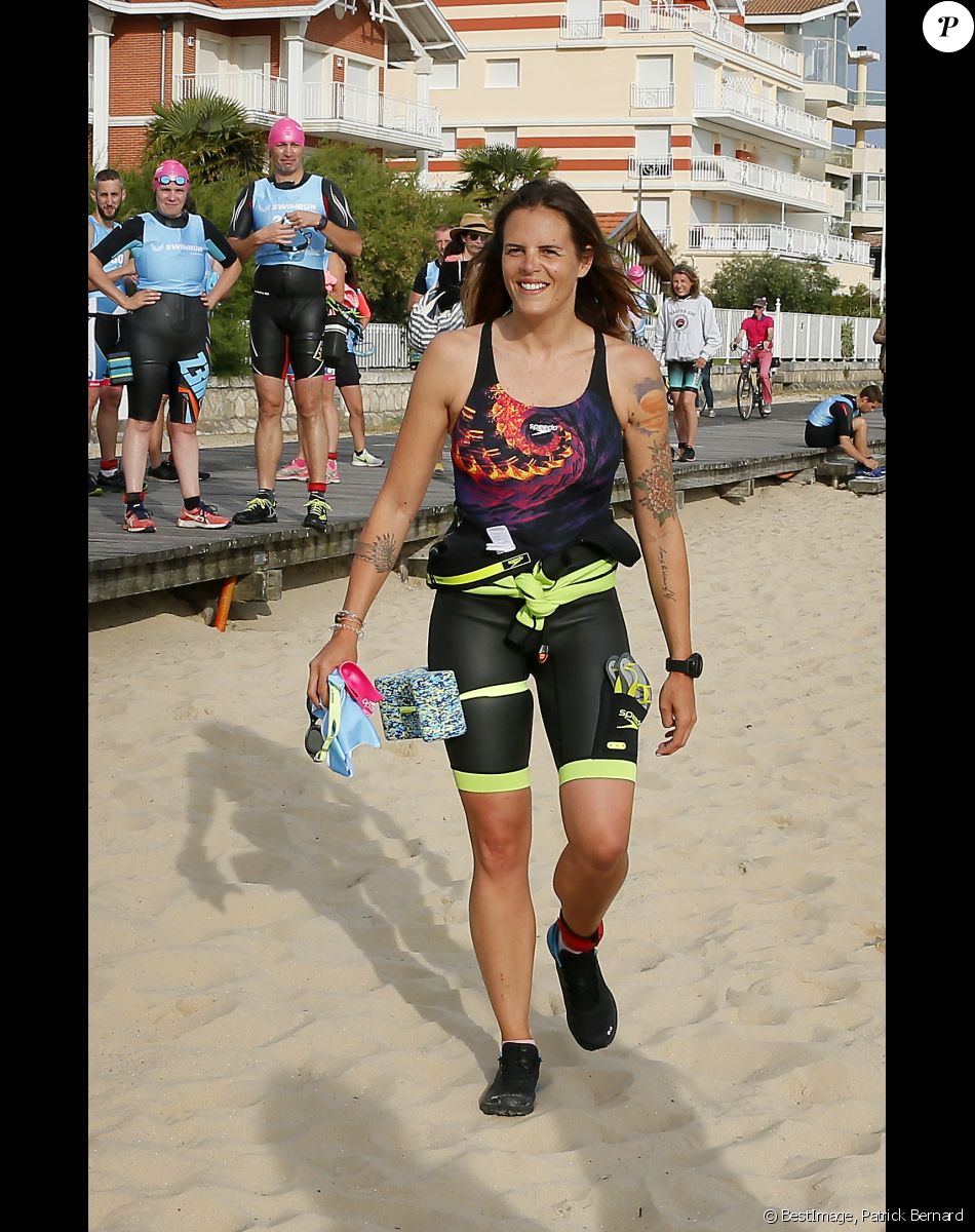 Exclusif - Laure Manaudou organise et lance la 1er édition de sa course, la "Swimrun" à Arcachon. Le 23 juin 2019. © Patrick Bernard/Bestimage