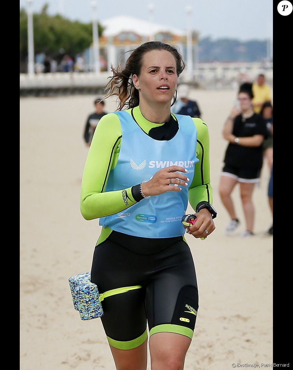 Exclusif - Laure Manaudou organise et lance la 1er édition de sa course, la "Swimrun" à Arcachon. Le 23 juin 2019. © Patrick Bernard/Bestimage