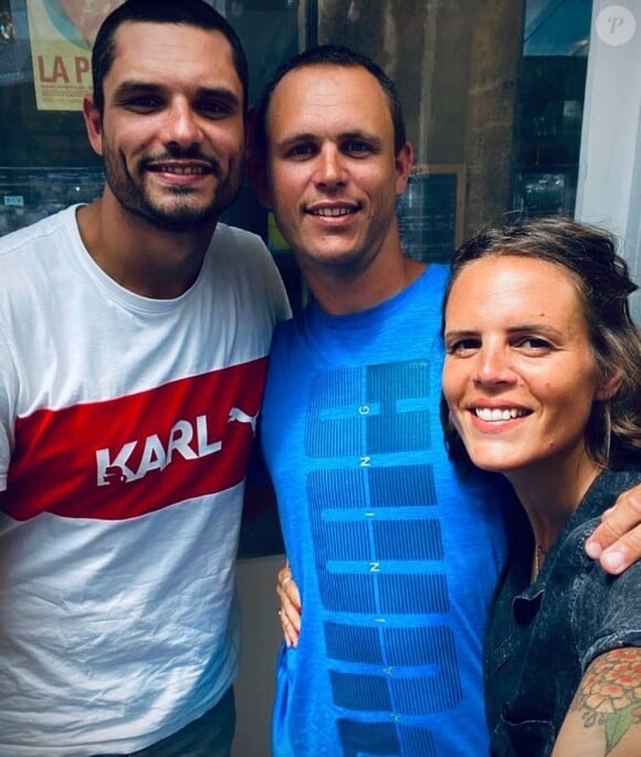 Laure Manaudou avec Florent et Nicolas Manaudou. Instagram. Le 21 juin 2020.