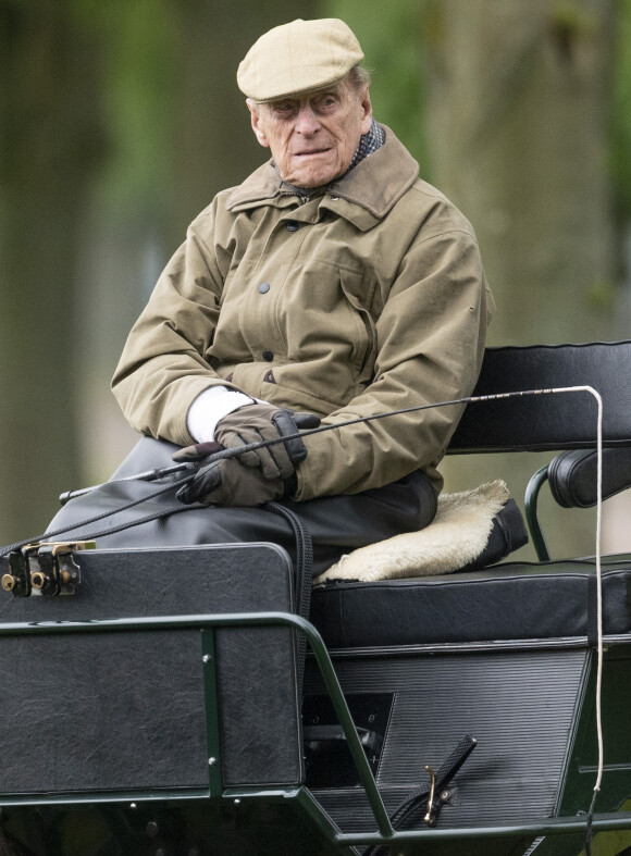 Le prince Philip, duc d'Edimbourg - Lady Louise Windsor participe à un cours de conduite de calèche au Royal Windsor Horse Show. Windsor, le 9 mai 2019.