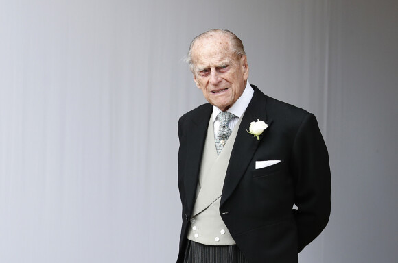 Le prince Philip, duc d'Edimbourg - Sorties après la cérémonie de mariage de la princesse Eugenie d'York et Jack Brooksbank en la chapelle Saint-George au château de Windsor le 12 octobre 2018.