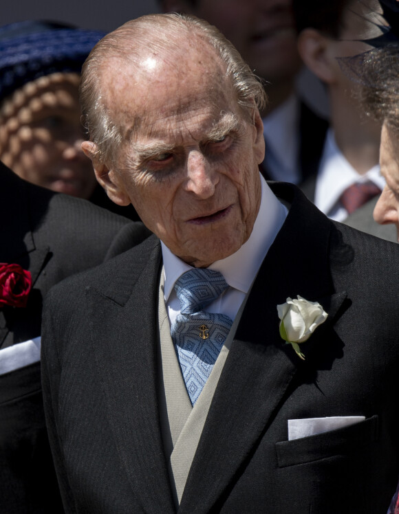 Le prince Philip, duc d'Edimbourg - Les invités arrivent à la chapelle St. George pour le mariage du prince Harry et de Meghan Markle au château de Windsor, le 19 mai 2018.