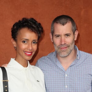 Sonia Rolland et Jalil Lespert au village lors des internationaux de tennis de Roland Garros à Paris, le 10 juin 2018. © Moreau-Jacovides/Bestimage 