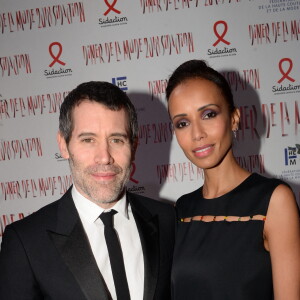 Sonia Rolland et Jalil Lespert - Photocall de la 16ème soirée Sidaction dans la salle de réception du Pavillon d'Armenonville à Paris, France, le 26 janvier 2018. © Rachid Bellak/Bestimage 