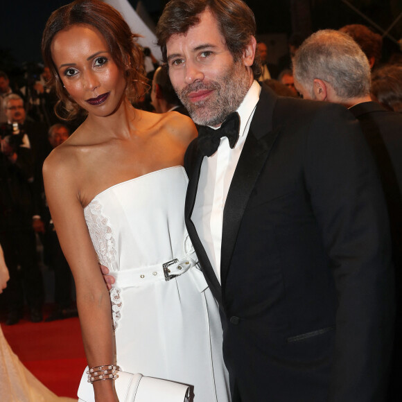 Sonia Rolland (bijoux Montblanc) et Jalil Lespert - Montée des marches du film "Le Redoutable" lors du 70ème Festival International du Film de Cannes. Le 21 mai 2017. © Borde-Jacovides-Moreau / Bestimage 