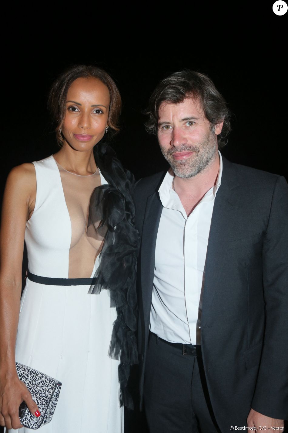 Sonia Rolland et Jalil Lespert - People au défilé de mode "Stéphane Rolland", collection Haute-Couture automne-hiver 2017/2018, à Paris. Le 4 juillet 2017 © CVS - Veeren / Bestimage