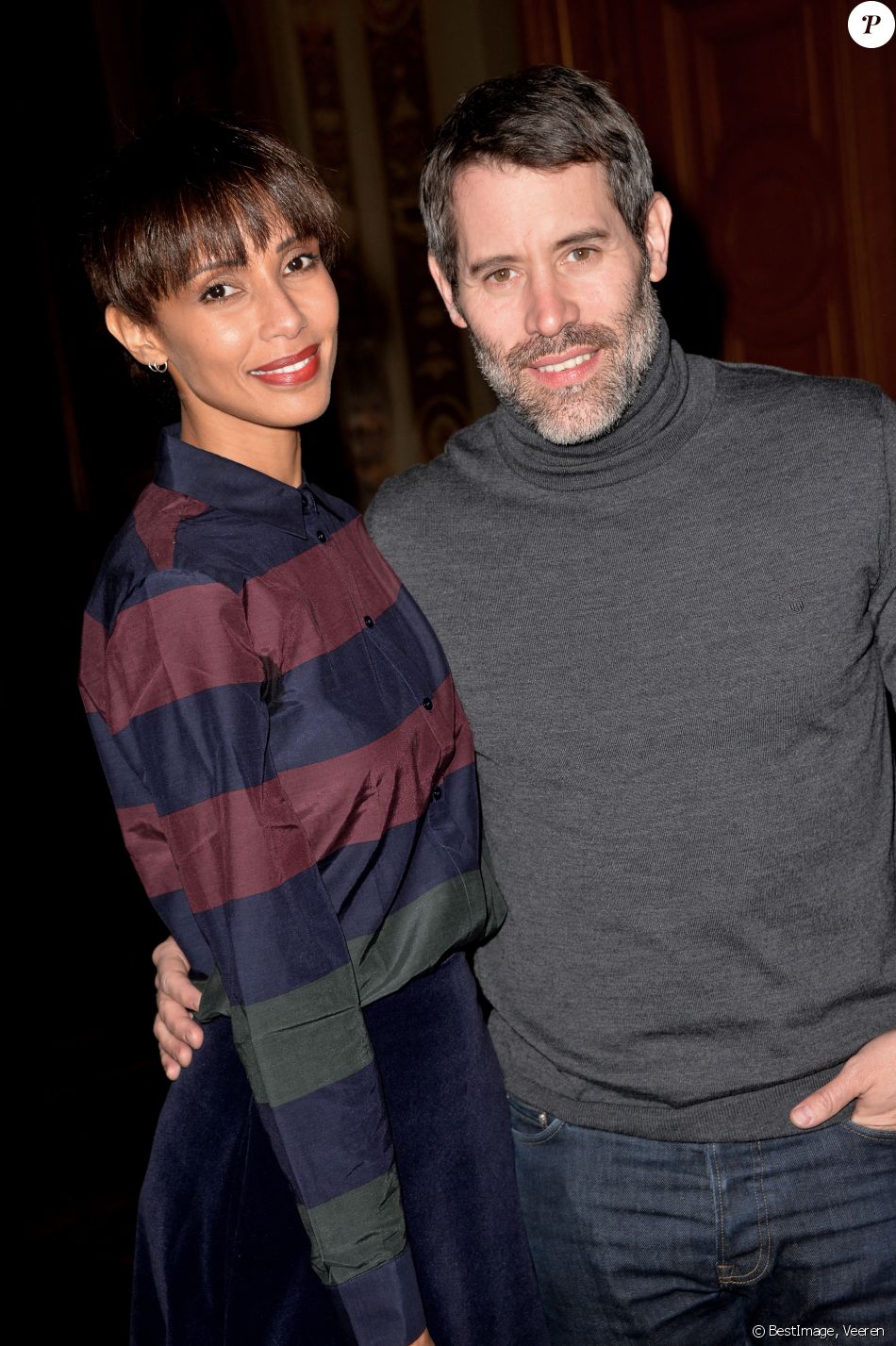 Exclusif - Sonia Rolland et son compagnon Jalil Lespert - 24ème édition des "Femmes en Or Innovation Day 2016" à l'Hôtel de Ville de Paris le 29 novembre 2016. © Veeren/Bestimage