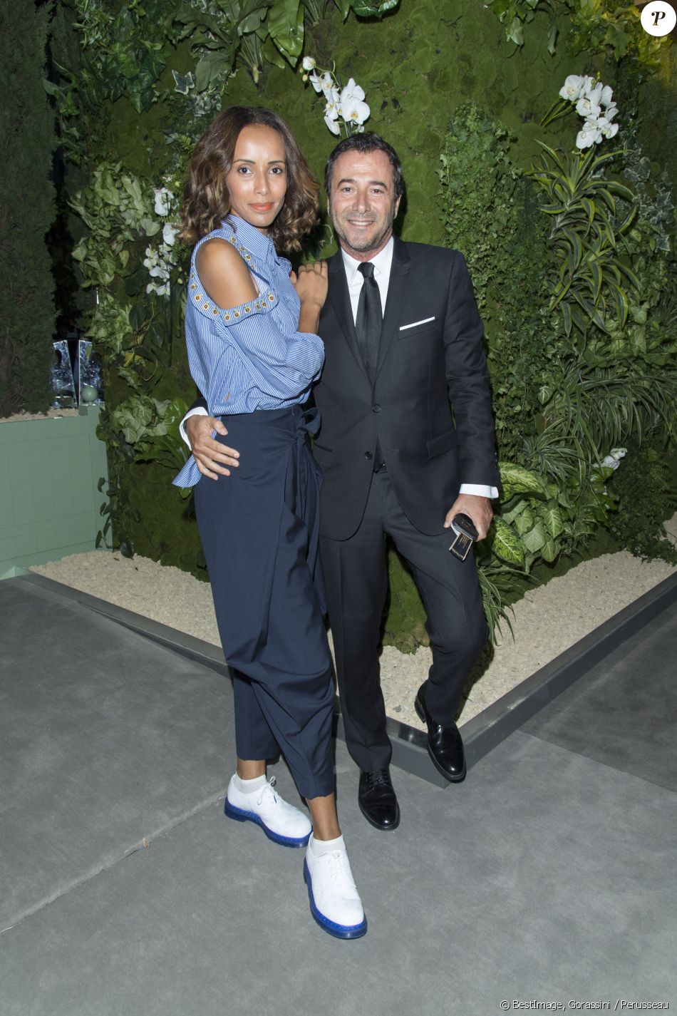 Exclusif - Sonia Rolland et Bernard Montiel lors du dîner de gala de la Biennale de Paris 2017 au Grand Palais le 9 septembre 2017. © Gorassini / Perusseau / Bestimage