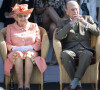 La reine Elisabeth II et le prince Philip duc d'Edimbourg - La famille royale d'Angleterre lors de la finale de la "Royal Windsor Cup", le 24 juin 2018.