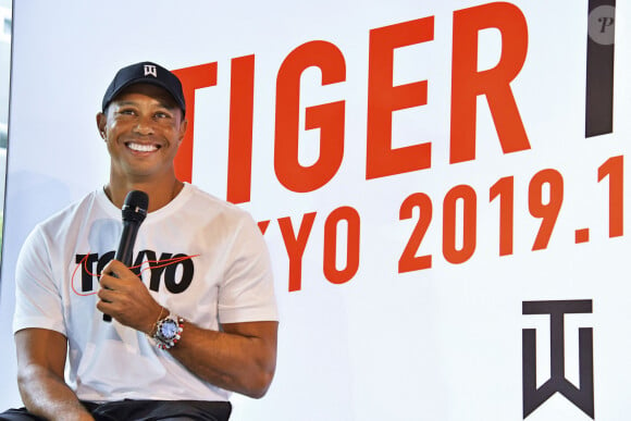 Tiger Woods à l'atelier 'Tiger Is Back' au Centre des jeunes de Shibuya Honmachi à Tokyo, le 20 octobre 2019. © Kento Nara / Panoramic / Bestimage