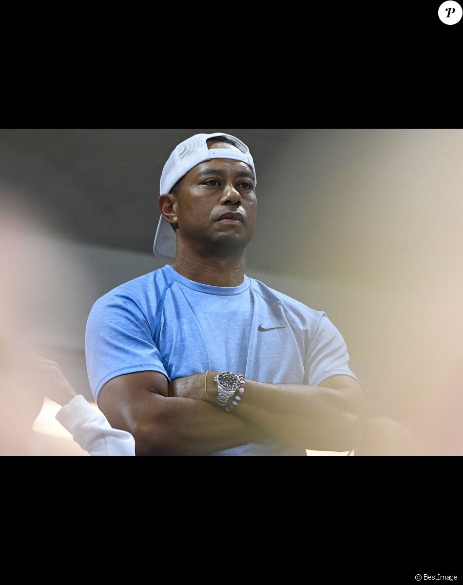 Tiger Woods dans les tribunes du US open à Flushing Meadows.