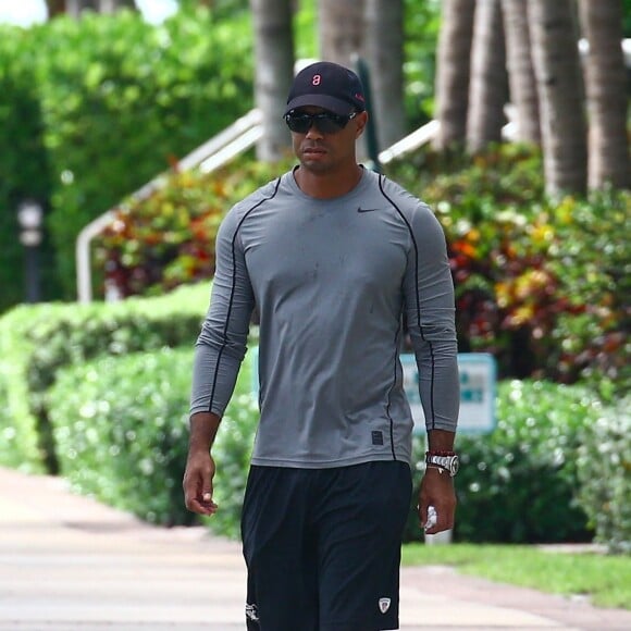 Tiger Woods en vacances à Miami.
