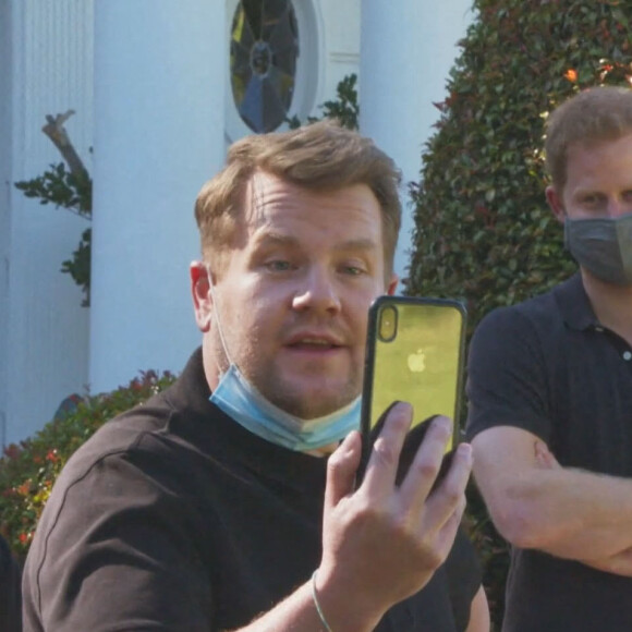 Le prince Harry sur le tournage de l'émission de James Corden, le Late Late Show 