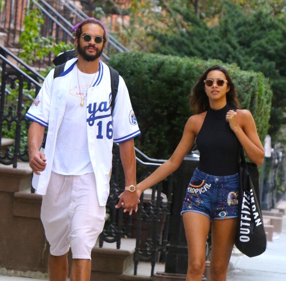 Joakim Noah et Lais Ribeiro à New York le 11 septembre 2019.