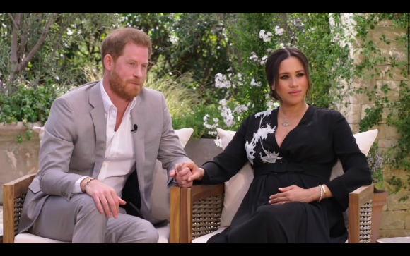 Le prince Harry et Meghan Markle (enceinte) - Premier extrait de leur interview événement avec Oprah Winfrey, le 7 mars 2021 sur la chaîne américaine CBS.