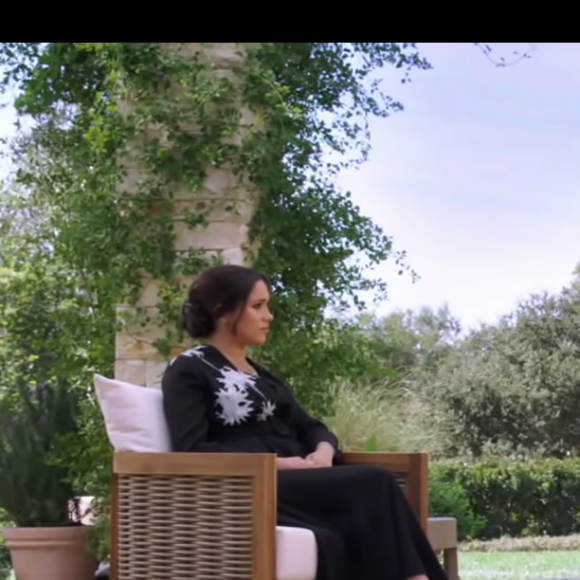 Meghan Markle (enceinte) - Premier extrait de son interview événement avec le prince Harry et Oprah Winfrey, le 7 mars 2021 sur la chaîne américaine CBS.