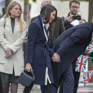 Le prince Harry et sa fiancée Meghan Markle effectuent leur première visite royale à Birmingham le 8 mars 2018.