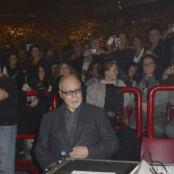René Angélil au concert de Céline Dion au POPB de Paris, le 29 novembre 2013. 