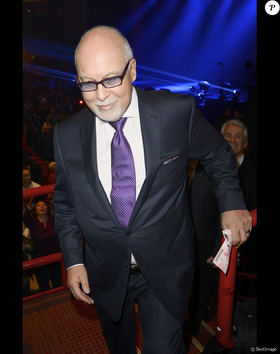 René Angelil au premier concert de Céline Dion au POPB de Paris. Le 25 novembre 2013