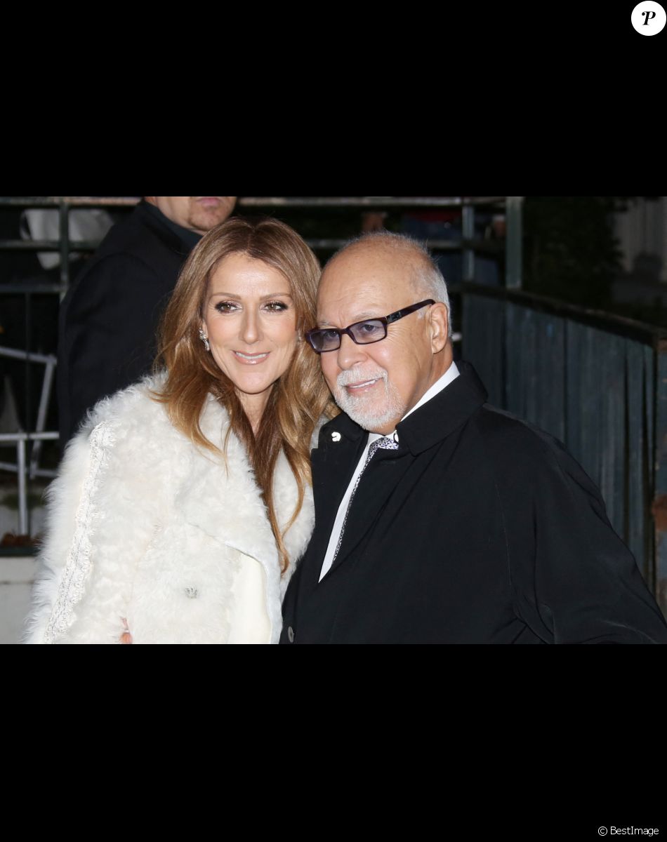 Céline Dion et son mari René Angélil arrivent à l'enregistrement de l'émission "Vivement dimanche" au studio Gabriel à Paris