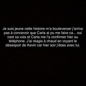 Maeva Ghennam donne des nouvelles de Kevin Guedj et confie qu'il se trouve en plein désespoir après les histoires de sorcellerie concernant Carla Moreau - Snapchat