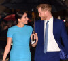 Le prince Harry, duc de Sussex, et Meghan Markle, duchesse de Sussex arrivent à la cérémonie des Endeavour Fund Awards à Londres le 5 mars 2020.