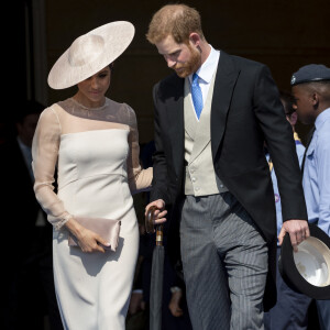 Meghan Markle, duchesse de Sussex, le prince Harry, duc de Sussex lors de la garden party pour les 70 ans du prince Charles au palais de Buckingham à Londres. Le 22 mai 2018