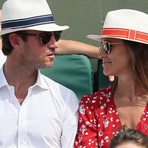 Pippa Middleton et son mari James Matthews lors des Internationaux de Tennis de Roland-Garros à Paris, France, le 27 mai 2018. © Jacovides-Moreau/Bestimage