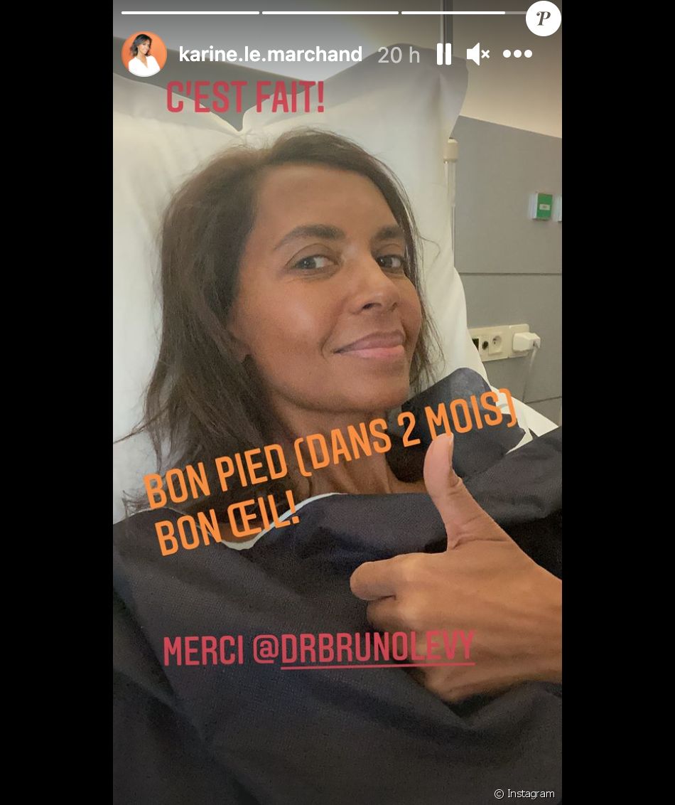 Karine Le Marchand à l'hôpital sur Instagram.