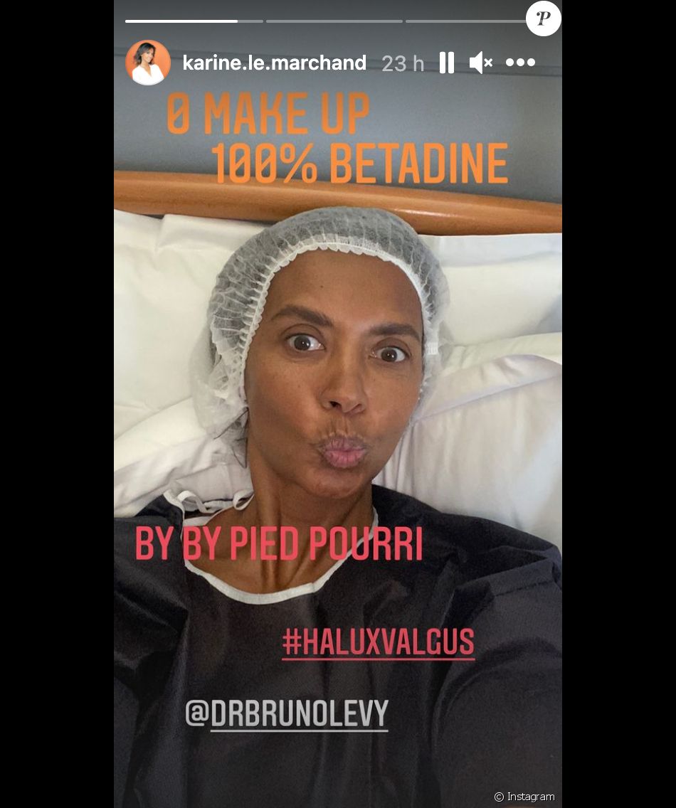 Karine Le Marchand à l'hôpital sur Instagram.