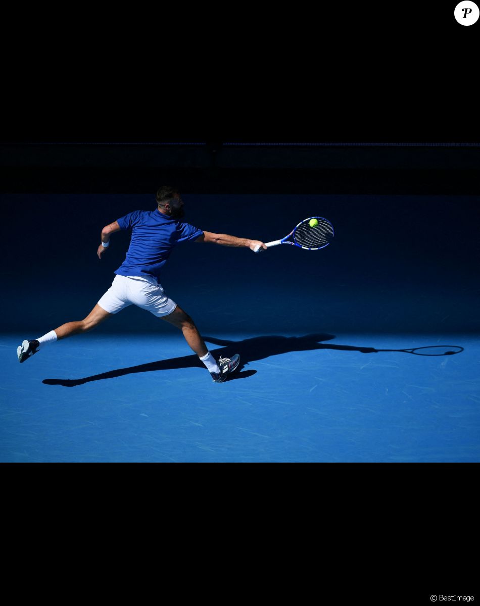 Benoit Paire lors de l'Open d'Australie à Melbourne (8 - 21 février 2021), le 1er février 2021. © Antoine Couvercelle / Panoramic / Bestimage