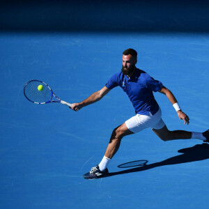 Benoit Paire lors de l'Open d'Australie à Melbourne (8 - 21 février 2021), le 1er février 2021. © Antoine Couvercelle / Panoramic / Bestimage