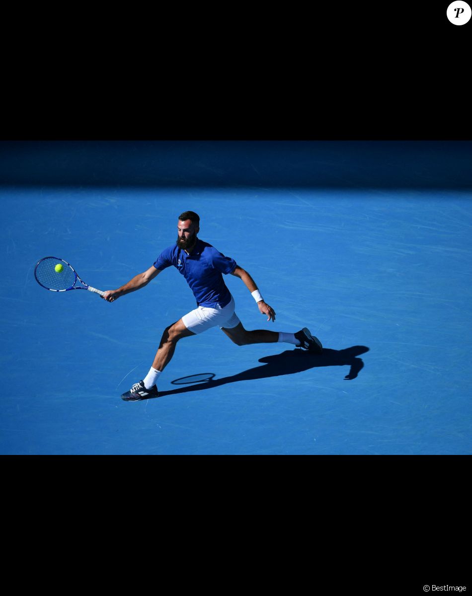 Benoit Paire lors de l'Open d'Australie à Melbourne (8 - 21 février 2021), le 1er février 2021. © Antoine Couvercelle / Panoramic / Bestimage