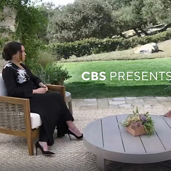 Meghan Markle lors de l'entretien "Meghan & Harry" avec la présentatrice américaine Oprah Winfrey, diffusé le 7 mars 2021. © Capture TV CBS via Bestimage