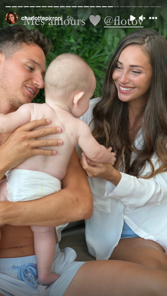 Le footballeur Florian Thauvin et sa compagne Charlotte Pirroni fêtant le premier anniversaire de leur fils Alessio, le mois dernier.