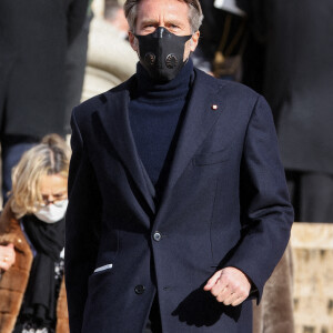 Le prince Emmanuel-Philibert de Savoie - Sorties de la messe anniversaire à la mémoire de Pierre Cardin en l'église de La Madeleine à Paris. Le 29 janvier 2021