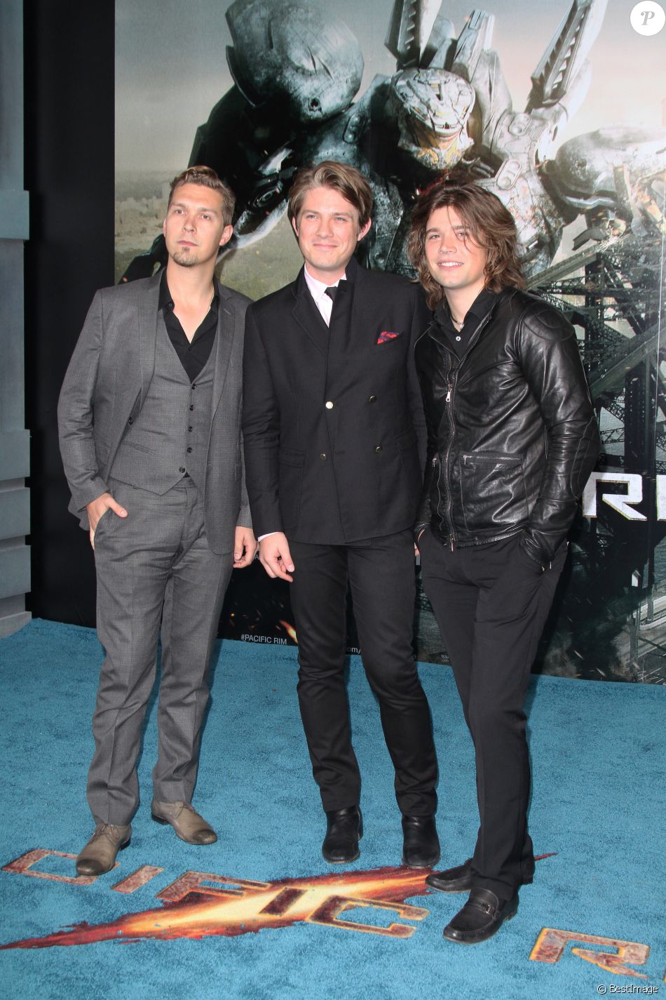 Isaac Hanson; Taylor Hanson; Zac Hanson - Premiere du film "Pacific Rim" a Londres le 04/07/2013