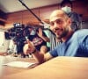 Moïse Santamaria sur le tournage d'"Un si grand soleil", le 27 juillet 2020