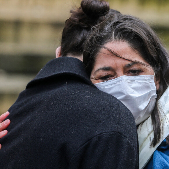 Leïla Da Rocha (compagne de Patrick Dupond) - Arrivées aux Obsèques du danseur étoile Patrick Dupond en l'église Saint-Roch à Paris, France, le 11 mars 2021.