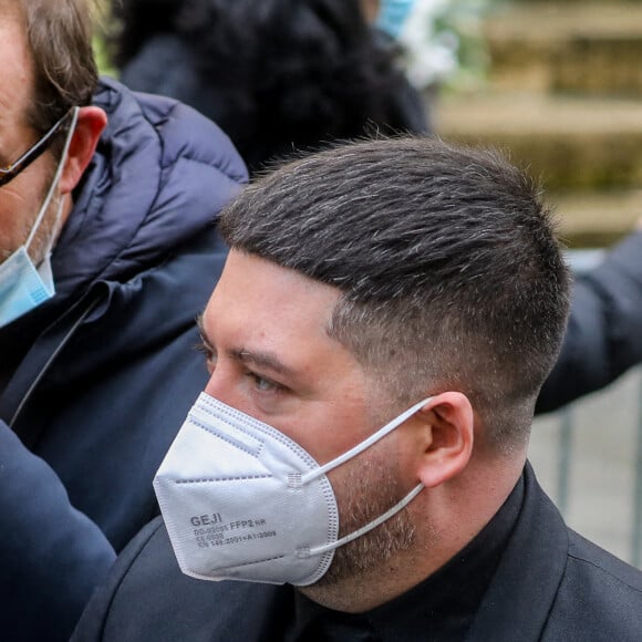 Chris Marques - Arrivées aux Obsèques du danseur étoile Patrick Dupond en l'église Saint-Roch à Paris, France, le 11 mars 2021.