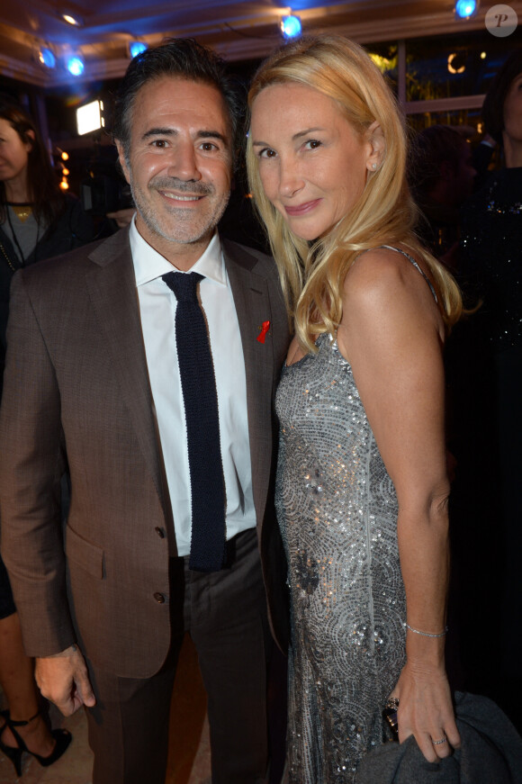 Isabelle Doval et son mari José Garcia au dîner de la mode pour le Sidaction au pavillon d'Armenonville à Paris le 24 janvier 2013.