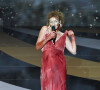 Corinne Masiero sur scène lors de la 46e cérémonie des César à l'Olympia à Paris © Pierre Villard/ Pool / Bestimage 