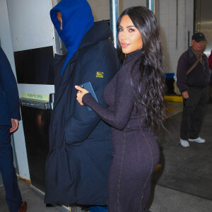 Kim Kardashian, son mari Kanye West, sa mère Kris Jenner et son compagnon Corey Gamble ont été aperçus dans les rues de New York, le 6 novembre 2019.
