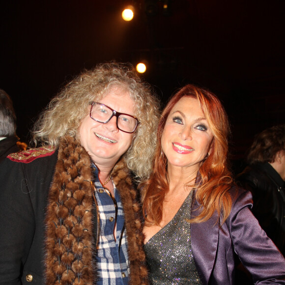 Exclusif - Pierre-Jean Chalençon, Julie Pietri - Soirée "Le tremplin des talents" de Christian Leblon à l'Artishow à Paris le 5 mars 2018. © Philippe Baldini/Bestimage 