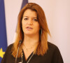 Marlène Schiappa, ministre déléguée chargée de la Citoyenneté lors d'une conférence de presse de présentation des résultats de l'action ministérielle au mois de janvier, à l'hôtel de Beauvau, à Paris, France, le 3 mars 2021. © Panoramic/Bestimage