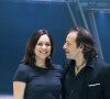 Nathalie Péchalat et Philippe Candeloro lors de la présentation du nouveau spectacle Holiday on Ice " Believe ", au Zénith de Paris, le 3 Mars 2016.