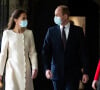 Le prince William et Kate Middleton, lors d'une visite au centre de vaccination de l'abbaye de Westminster à Londres, Royaume Uni, le 23 mars 2021. 